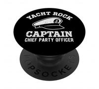 Yacht Rock Captain Boat Party Music Boating PopSockets Adhesive PopGrip