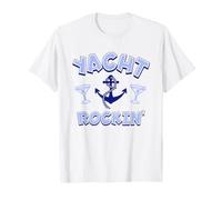 Yacht Rock Party, Anchor and Martini Graphic T-Shirt