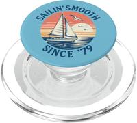 Yacht Rock Sailboat Smooth Sailing Retro Sunset Since 1979 PopSockets PopGrip for MagSafe