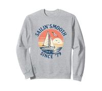 Yacht Rock Sailboat Smooth Sailing Retro Sunset Since 1979 Sweatshirt
