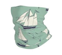 Yacht Sail The Ocean Boat Ship Fun Neck Warmer Durable Neck Gaiter Multifunctional Face Cover For Yoga Men Running 25X50Cm