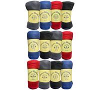 YACHT & SMITH Soft Fleece Blankets 50 X 60, Lightweight, Cozy Warm Throws Dark Colorful Blanket Sofa Travel Outdoor, Wholesale