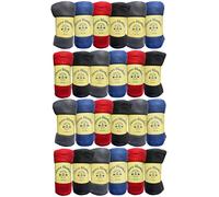 YACHT & SMITH Soft Fleece Blankets 50 X 60, Lightweight, Cozy Warm Throws Dark Colorful Blanket Sofa Travel Outdoor, Wholesale