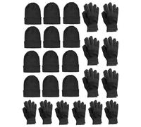 Yacht & Smith Wholesale Beanie and Glove Winter Bulk Kit, Kids Adults Bulk Sets, Homeless Donation Shelters, Adults Hat Glove Set, One Size