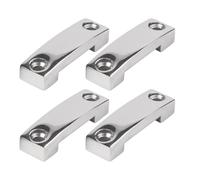 Yacht Top Strap Pad Eye, 4Pcs Sainless Steel Top Strap Pad Eye Marine Connecting Bridge for Yacht Kayaks, 49X14mm