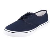Yachtmaster Lace Navy Full front with four eyelets, Retro PVC sole textured to