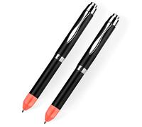 Yacig 2pcs Pen Light Pen with Light AAA Battery Operated,Light Up Pen Frosted 2 Level Brightness Lighted Tip Ballpoint Pens Black Ink Lighted Pens Writing in the Dark-Red Light