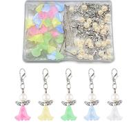Yaclonq Art Craft Kit, Guardian Angel Make Your Own Set, 30 Pieces Angel Pendant for DIY Crafts, Pearl Angel Key Ring, Angel Charm, Unique Design