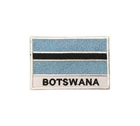 yaco Botswana National Country Flag Patch - 1 Piece - Rectangular - Kid - Multicolored - 9x6CM - Sewing & Iron-On - Polyester - Flag - patch