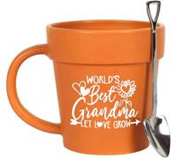 YACO STORE Gardener Mug - Ceramic, Round, Novelty Coffee Mug - 11 Fluid Ounces - Grandma Design - Hot Drinks - Birthday Gift