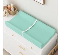 YACODAVO Leather Baby Changing Pad, Waterproof Changing Mat for Travel or Home Light Green