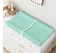 YACODAVO Leather Baby Changing Pad, Waterproof Changing Mat for Travel or Home Light Green
