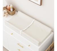YACODAVO Leather Baby Changing Pad, Waterproof Changing Mat for Travel or Home Off-White