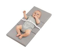 YACODAVO Portable Baby Changing Pad with Vegan Leather Cover, Standard Side Waterproof & Wipeable Changing Pad for Toddler, Flat Foam Travel Diaper Changing Pad for Dresser and Table, Grey