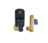 YACODLUL 1/2" DN15 220V/12V/24V Brass Electronic Drain Solenoid Valve Auto Timer(Split-body type,24V)