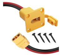 YACSEJAO 10AWG XT90 Panel Mount Cable High Current Connector for Solar Systems, E-Bikes, RC Models - Heavy Duty Tinned Copper Wire(1M/3.3FT)