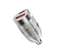 YACSEJAO 120W Hidden Pull Ring Car Charger USB C [PD 60W PPS & QC 60W] 12v USB Socket Fast Charging Mini Cigarette Lighter Adapter