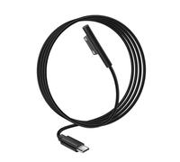 YACSEJAO 15V/3A Surface Connect USB-C Charging Cable - 60W, 2M/6.6FT for Surface Pro 7/6/5/4/3 Go3/2/1 and More