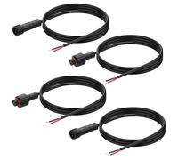 YACSEJAO 2 Pair 2 Pin Male & Female Connectors Bare Wire Extension Cable M11 Electrical Connector IP67 Waterproof for LED Lighting and Outdoor Applications 2 Core Power Cable (1M/3.2FT)
