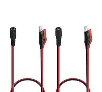 YACSEJAO 2 PCS DC Female Jack to Alligator Clip Power Cable 50CM /19.7Inches 2.1mmx5.5mm 12V DC Female Jack to Alligator Clip Power Cable