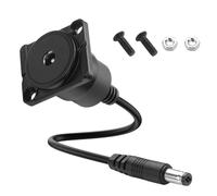 YACSEJAO 25CM/9.8Inch DC Power Extension Cable with Panel Mounting D-Type 5.5x2.1mm DC Male to Female Socket Short Cord 12V Power Adapter Extender Cable