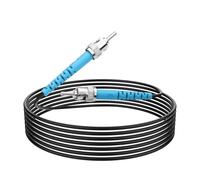 YACSEJAO 2M/6.6FT ST to ST Fiber Optic Patch Cable, Outdoor Armored Single Mode Plastic Optical Fiber Jumper, Compatible with Gigabit Ethernet, Fibre Channel, LAN, Data Center
