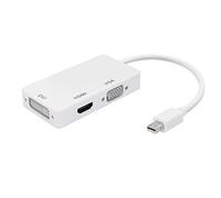 YACSEJAO 3-in-1 Mini DP to HDMI, DVI, VGA Adapter 4K Mini Displayport 1.2 Converter,Thunderbolt and Thunderbolt 2 Port Compatible for MacBook, PC, Projector, Surface Pro