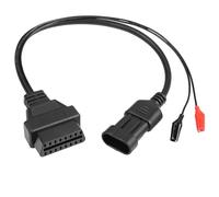 YACSEJAO 3 Pin to 16 Pin OBD2 Adapter Auto Car Diagnostic Connector OBD OBDII 3 Pin Male to 16 Pin Female with Alligator Clip for Car Fiat Alfa Romeo Lancia