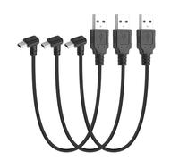 YACSEJAO 30CM 90 Degree Mini USB Short Cable,3Pcs Right Angle USB A 2.0 to Mini B Data Sync Charging Cable for Dash Cam Driving Recorder,MP3 Players,Camera (Down Angle)
