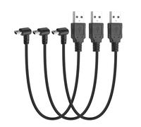 YACSEJAO 30CM 90 Degree Mini USB Short Cable,3Pcs Right Angle USB A 2.0 to Mini B Data Sync Charging Cable for Dash Cam Driving Recorder,MP3 Players,Camera (Up Angle)