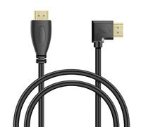 YACSEJAO 90 Degree HDMI Extension Cable 3Ft Gold Plated 270 Degree Angle 4K HDMI 1.4 Cable Supports Ethernet, 3D, 4K and Audio Return (Right Angle)