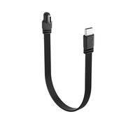 YACSEJAO 90 Degree USB C to USB C Cable,Right Angle USB Type C 2.0 Flat Data Cable 15cm/0.5ft Type C Male to Male Charging Short Cord for Phones, Laptop, Car Chargers (Straight to Side Angle)