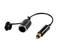 YACSEJAO Hella(Din) to Standard Cigarette Lighter Adapter - Cable Extension, European Male Din Plug Cigarette Lighter Adapter Socket 12V 24V for Motorcycle and Truck