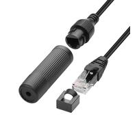 YACSEJAO Outdoor Ethernet Cable RJ45 Male to Female IP67 Waterproof Rectangular Network Replacement Extension Converter Cord (2M/6.6FT)