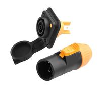 YACSEJAO Powercon 3 Pin Power Connector,LED Display Speakers Power Plug Connector Waterproof Powercon Male Plug and Female Socket Panel Adapter（Output）