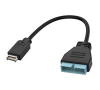 YACSEJAO USB3.1 Front Panel Type-E Header Male to USB3.0 19/20Pin Header Male Motherboard Extension Cable Adapter,0.2M/0.6FT