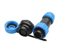YACSEJAO WM13/SP21 Aviation Connector Panel Mount Kit, IP67 Waterproof, 1,2,3,4,5,6,7,9 Pin Options, LED Light Cable Wire Connector Plug and Socket (9-Pin)