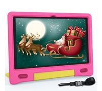 YACXBTK Tablet for Kids 10.1 inch Android 14 6000mHA 8GB RAM+64GB ROM(Expandable to 1TB Kids Tablet Age 3-12 with Case& Lanyard WiFi6 Google Kids Space Parental Control 1280 * 800 HD Screen Pink