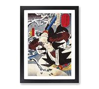 Yada Gorosaemon Suketake By Utagawa Kuniyoshi Asian Japanese Framed Print | A4 Black Framed Wall Art | Ready to Hang | Asian Nature Picture | Living Room Bedroom Lounge Office