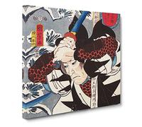 Yada Gorosaemon Suketake by Utagawa Kuniyoshi Canvas Print | Gallery Wrapped 30mm Frame Wall Art | 20x20 inches | Ready to Hang | Modern Picture | Living Room Bedroom Lounge Office