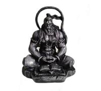 Yadava Hanuman Idol for Car Dashboard | Matt Black Hanuman Ji Murti in Dhyan Mudra | Bajrangbali Bhagwan Statue Showpiece for Home, Pooja & Gift (Pack of 1) Resin, Religious