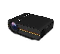 YADECL Upgrade Mini Projector 1080P 1800Lumen Portable LCD LED Projector Home Cinema USB Compatible 3D Beamer (Color : Svart, Size : YG410)