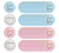 Yadiana Gender Reveal Button Pins, Team Boy or Girl Button Pins Baby Gender Reveal Game Decorations Ideas for Baby Shower Favors Gender Reveal Party Supplies, 1.8 Inches, 12.7cm *7.5cm *8.7cm, Plastic