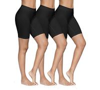YADIFEN 3 PACK Anti Chafing Shorts Womens Safety Seamless Lycra Shorts Ladies Boxer Short for Under Dresses Yoga Running Sports Leggings Black M