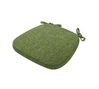Yadlan Dining Chair Cushions Set Of 6, Gripper Chair Pads for Kitchen Chairs U Shaped, Non Slip Chair Pads for Dining Chairs 6 Pack with Long Ties, Adopt Cotton and Linen Cover Farmhouse Style Green