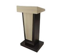 Yadlan Podium Desk On Wheels, Podium Stand Portable Mobile Wood Pulpit, Lecterns & Podiums For Laptop And Papers with Reading Rack/Pedal And Storage for Schools, Offices, Classrooms