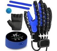 Yadlan Rehabilitation Robot Gloves for Stroke Hemiplegia Patients, Equipment for Hand Pain Relief Therapy Hand Exerciser Aids Robotic Glove(Size:Right Hand XXL,Color:Blue)