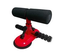 YADLCR Portable Sit Up Assistant Device, Sit Up Bar with Double Suction Cups for Ab Trainer, Home Abdominal Exercise Workout Equipment (Color : Red)