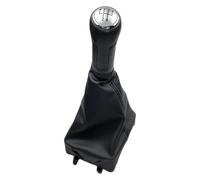 YADLIUASA Car Gear Knob for VW for Polo 9N 9N2 9N3 2001-2009 Car Gear Shift Knob Lever Shifter Gaiter Boot Cover(5 Speed Black Sliver)