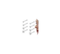 YADOCA Hypoallergenic Silver Nose Stud 20G Surgical Steel Nose Rings